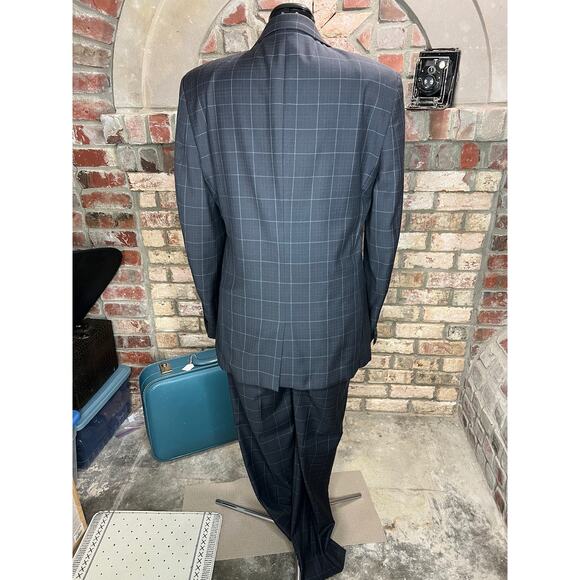 Angelo di Franco suit plaid charcoal white - Picture 4 of 16